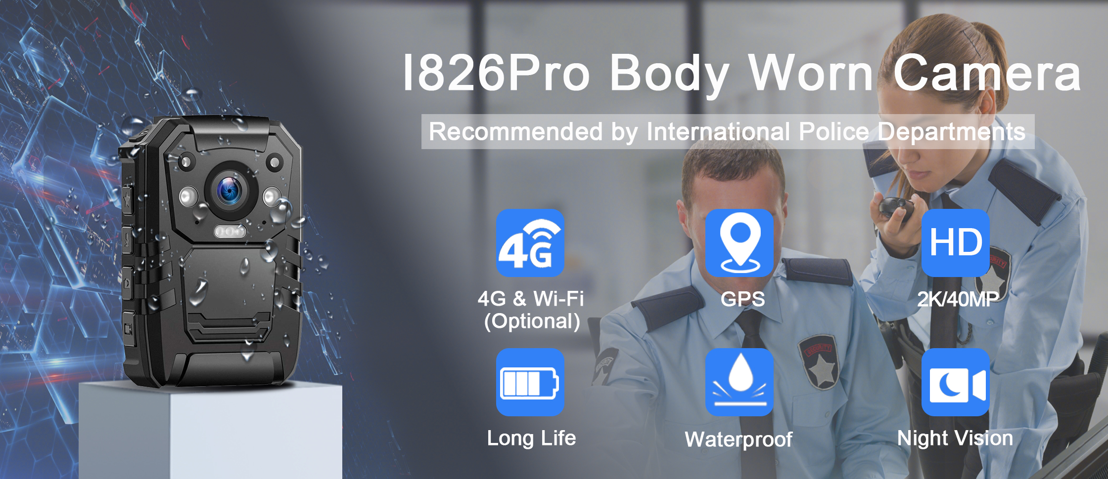 I826Pro Body Worn Camera