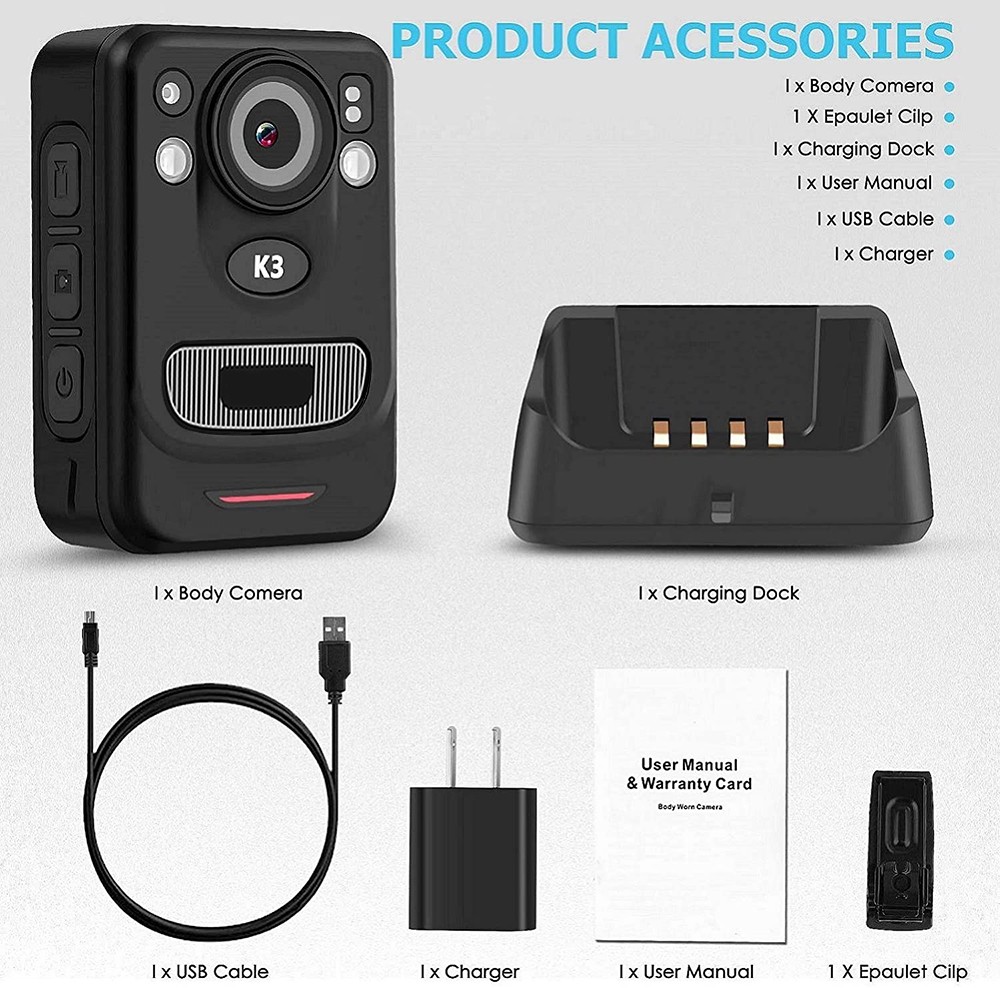 K3 Slim Body Worn Camera