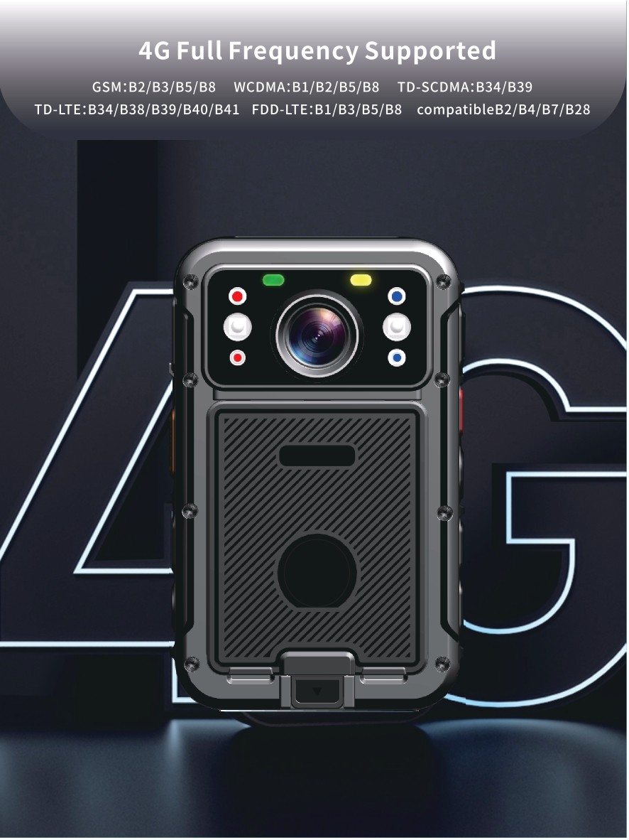 C8 HD True 2K 4G Body Camera With Face Recognition