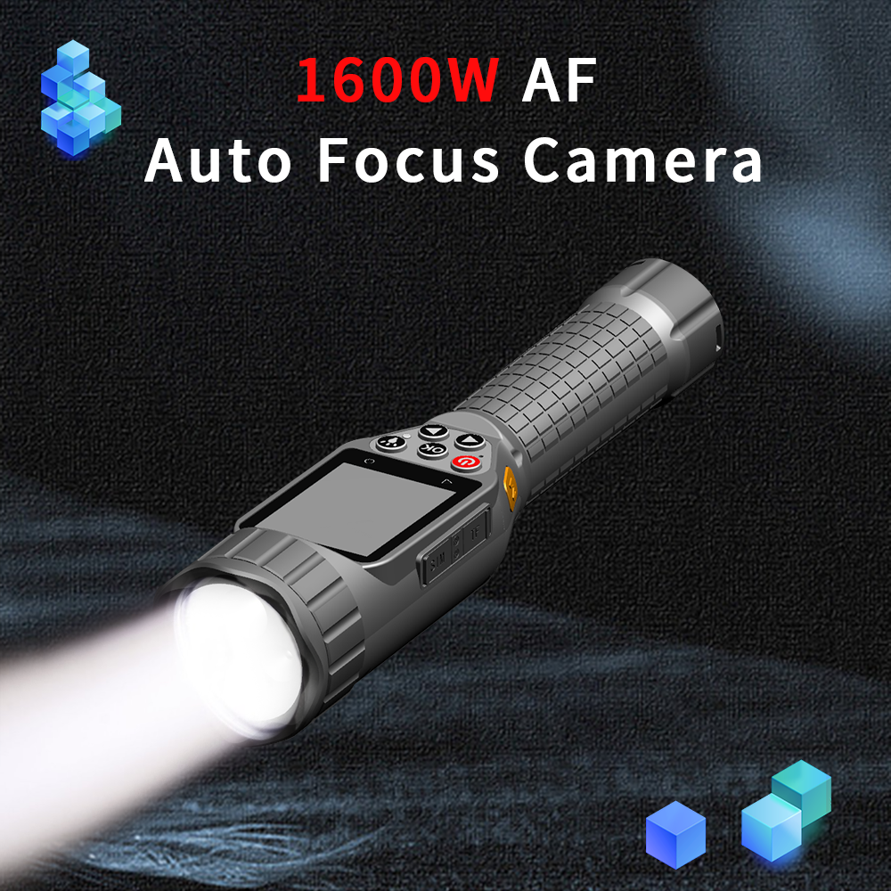T8 Torch Light Video Recorder With Large Battery Removable 26800mAh Built-in 18650mAh
