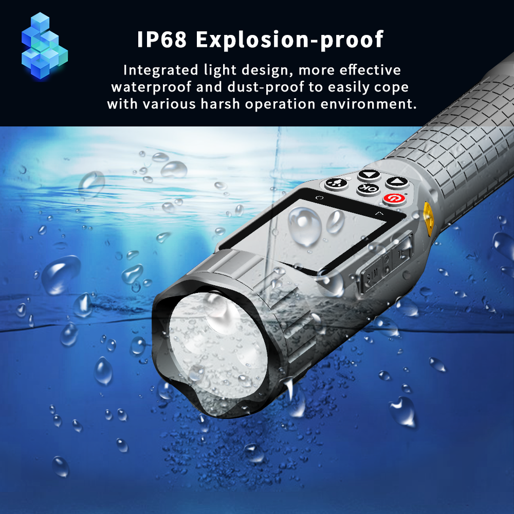 T8 Torch Light Video Recorder With Large Battery Removable 26800mAh Built-in 18650mAh