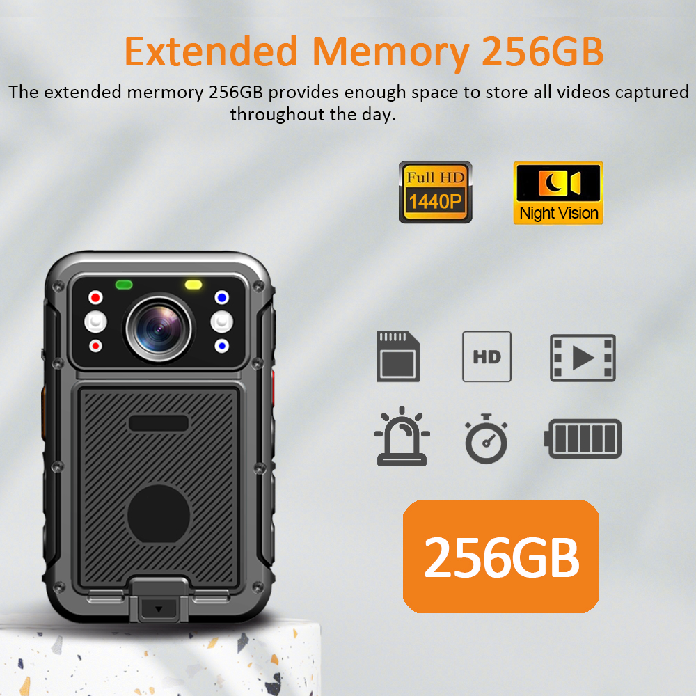 C8 HD True 2K 4G Body Camera With Face Recognition