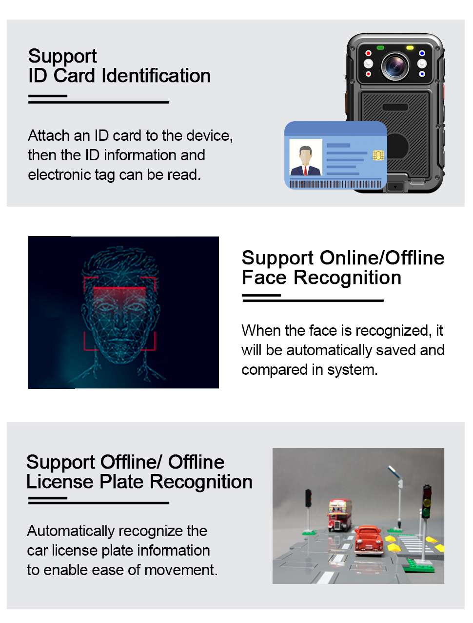 C8 HD True 2K 4G Body Camera With Face Recognition